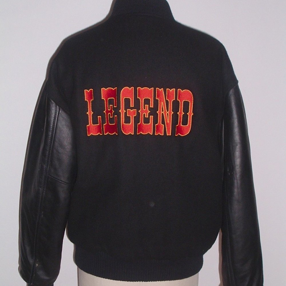 Legend TV crew Jacket science fiction western 90s black leather reversible  M